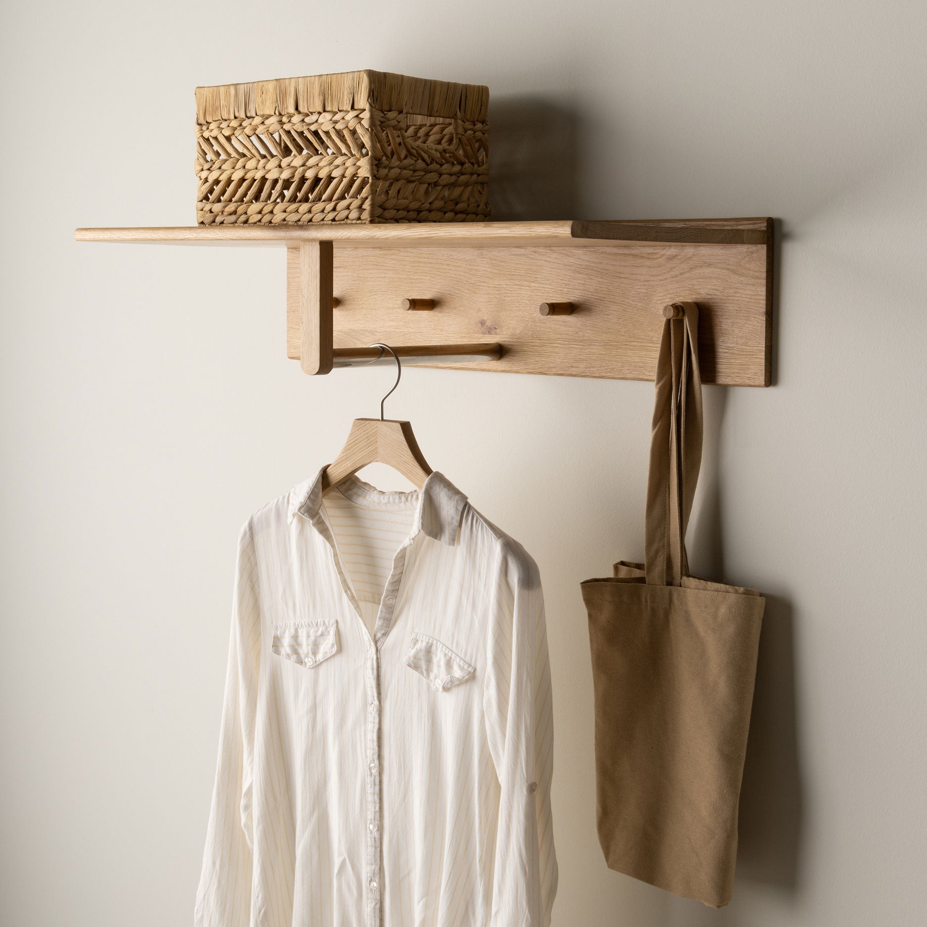 Wood II multi knagerække eg L75 cm